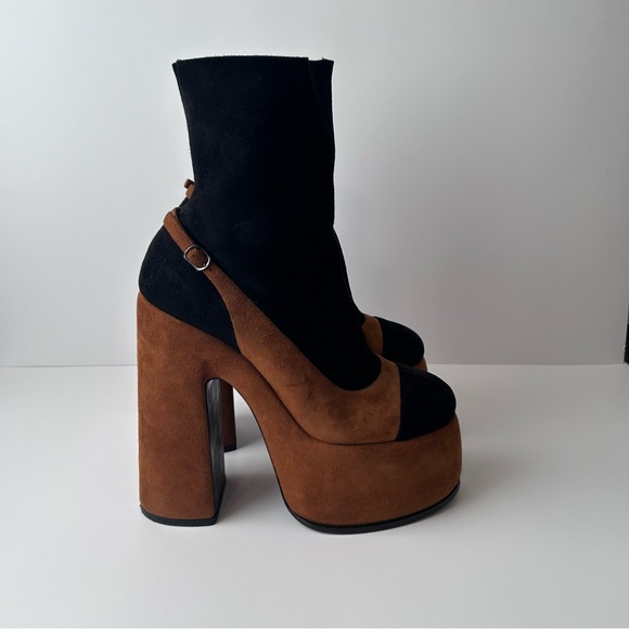 Casadei Shoes - Casadei Black and Brown Platform Heels